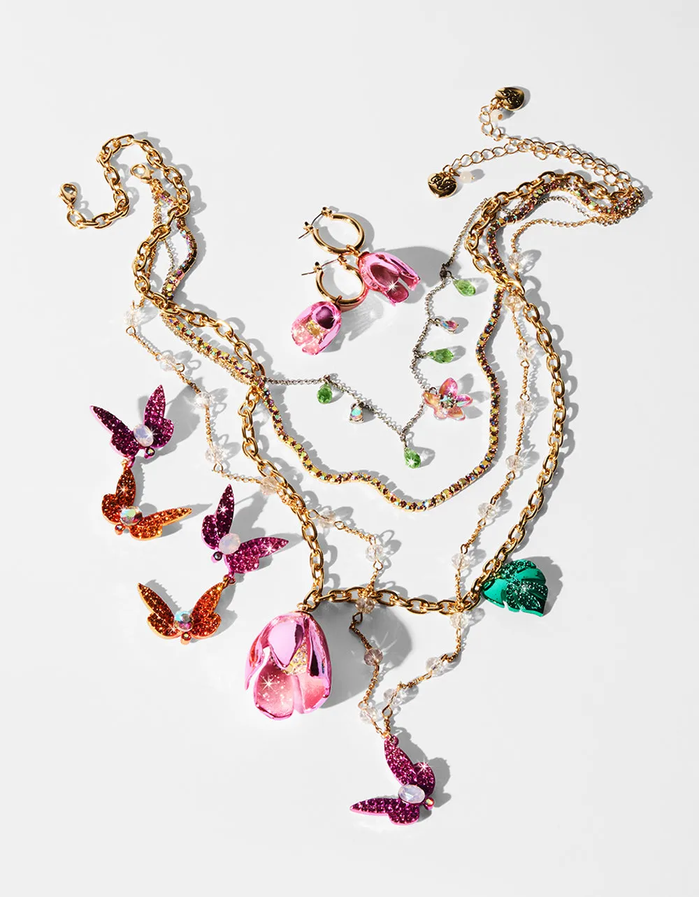 GARDEN GLAM DRAGONFLY ILLUSION NECKLACE PINK Betsey Johnson