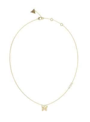Gold Chrysalis Butterfly Necklace Guess