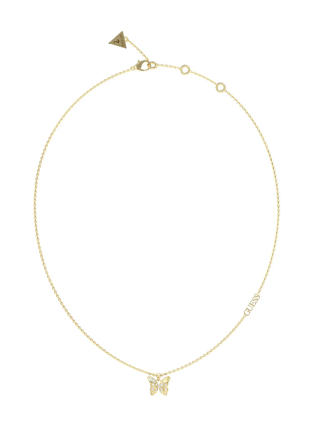 Gold Chrysalis Butterfly Necklace Guess