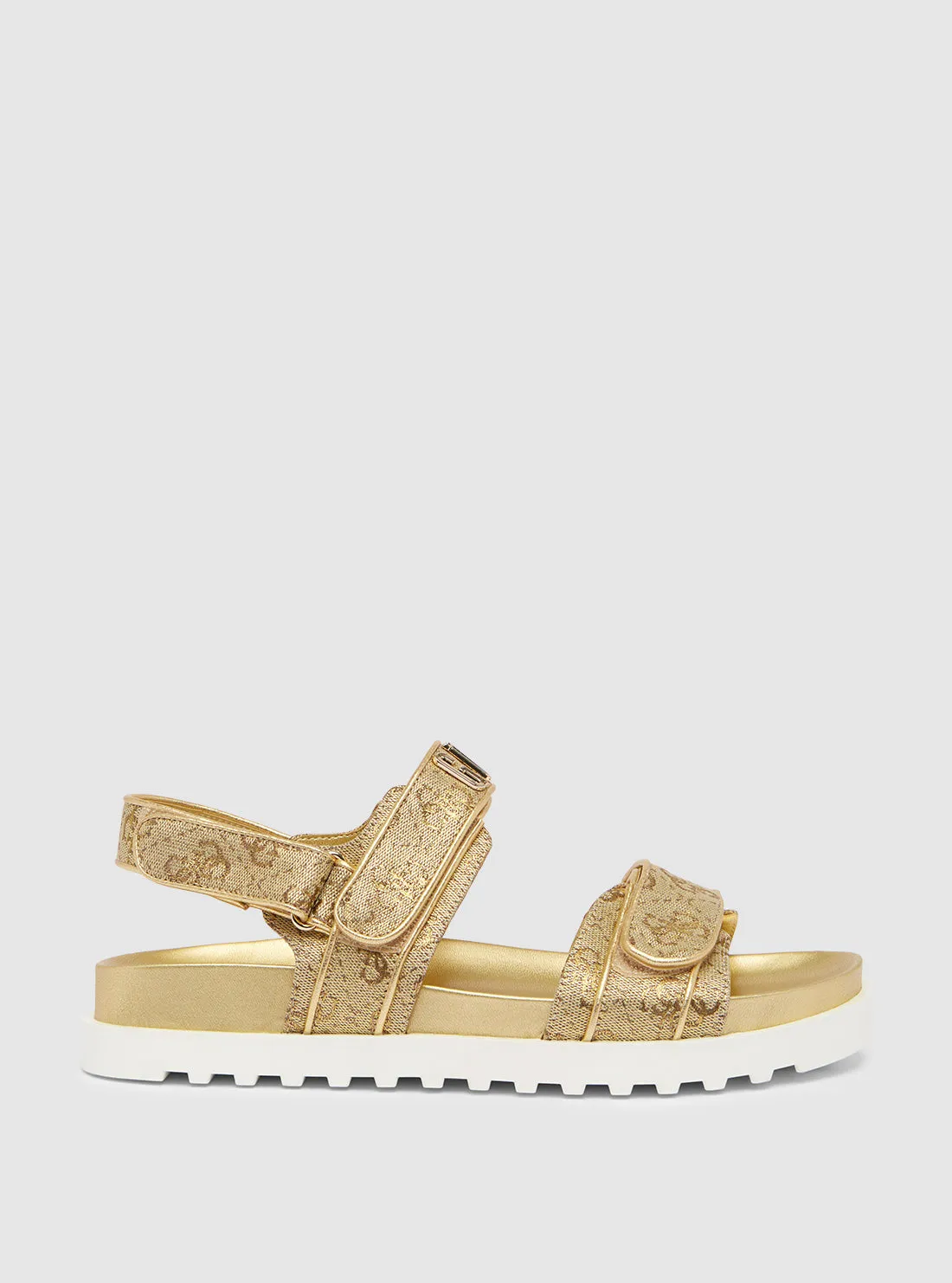Gold Fadison Strap Sandal Guess