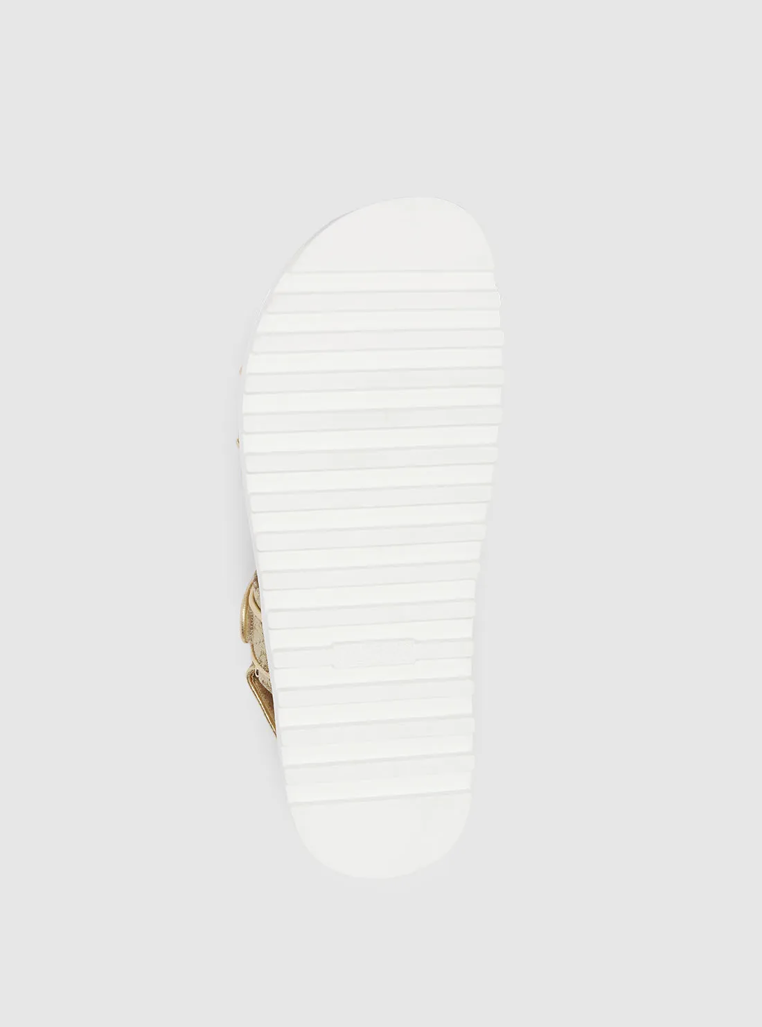 Gold Fadison Strap Sandal Guess