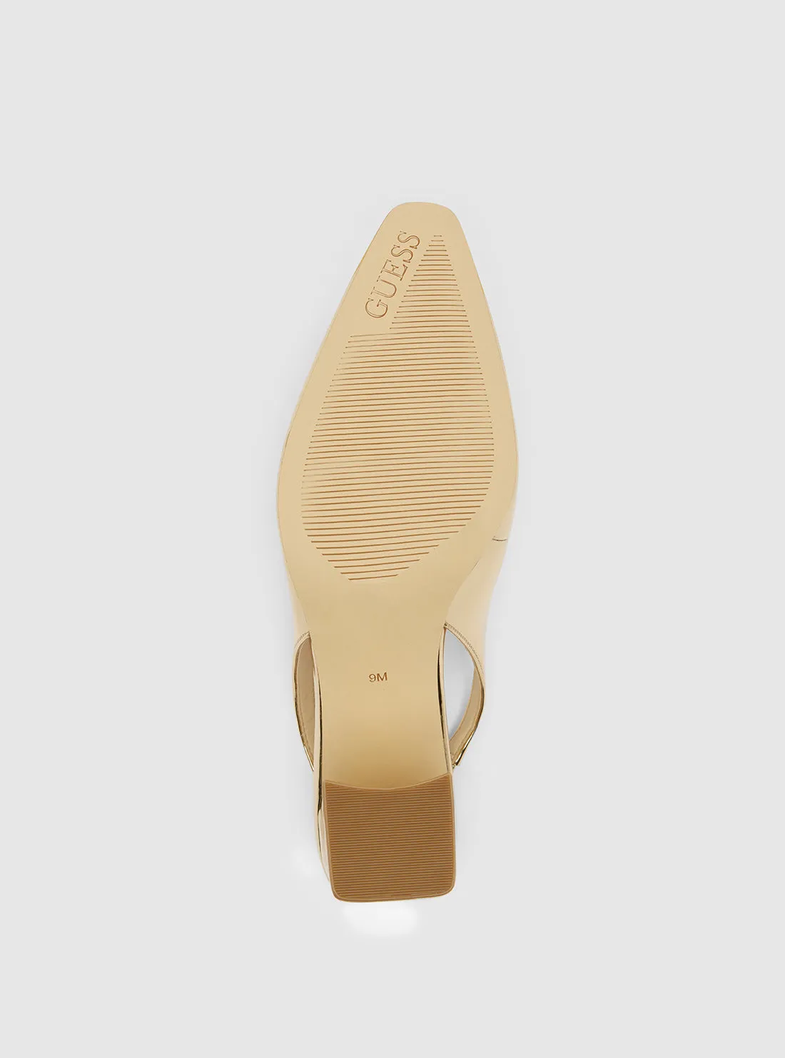 Gold Valinda Block Heel Guess