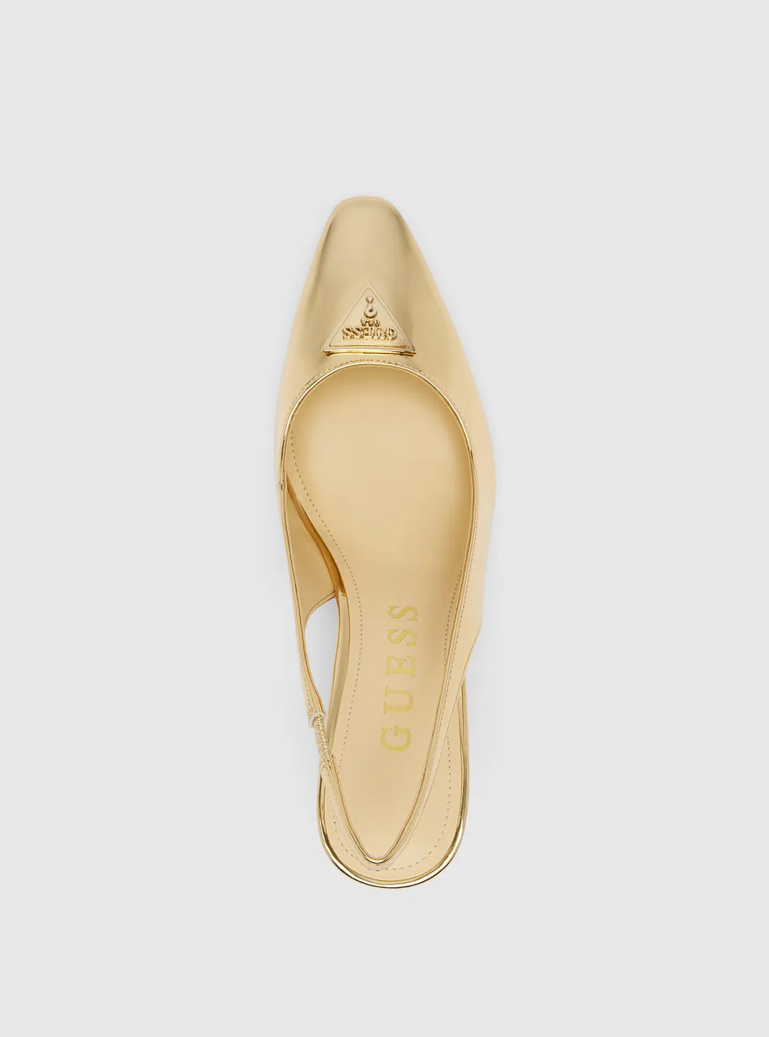 Gold Valinda Block Heel Guess