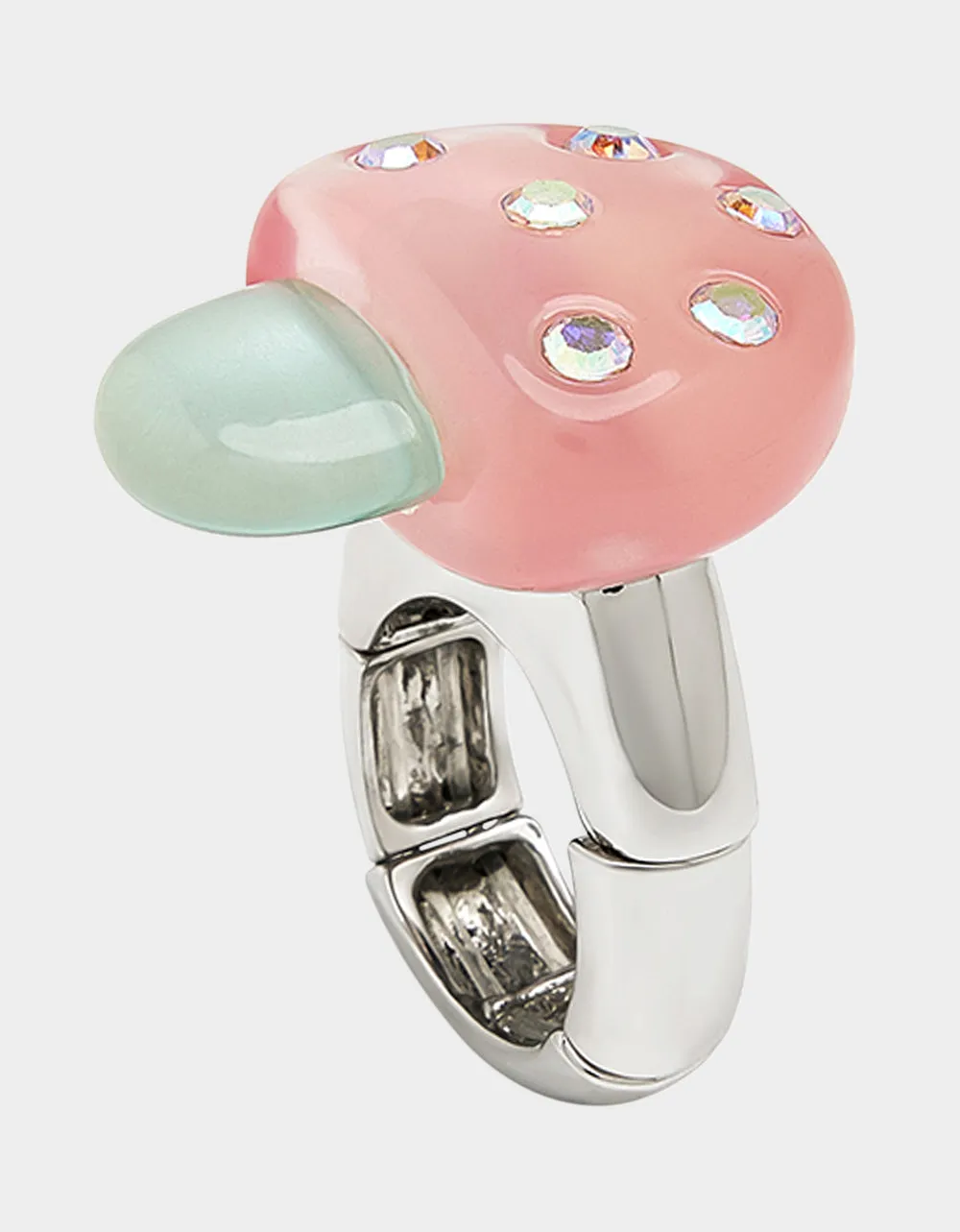 HOP TO IT MUSHROOM STRETCH RING PINK Betsey Johnson