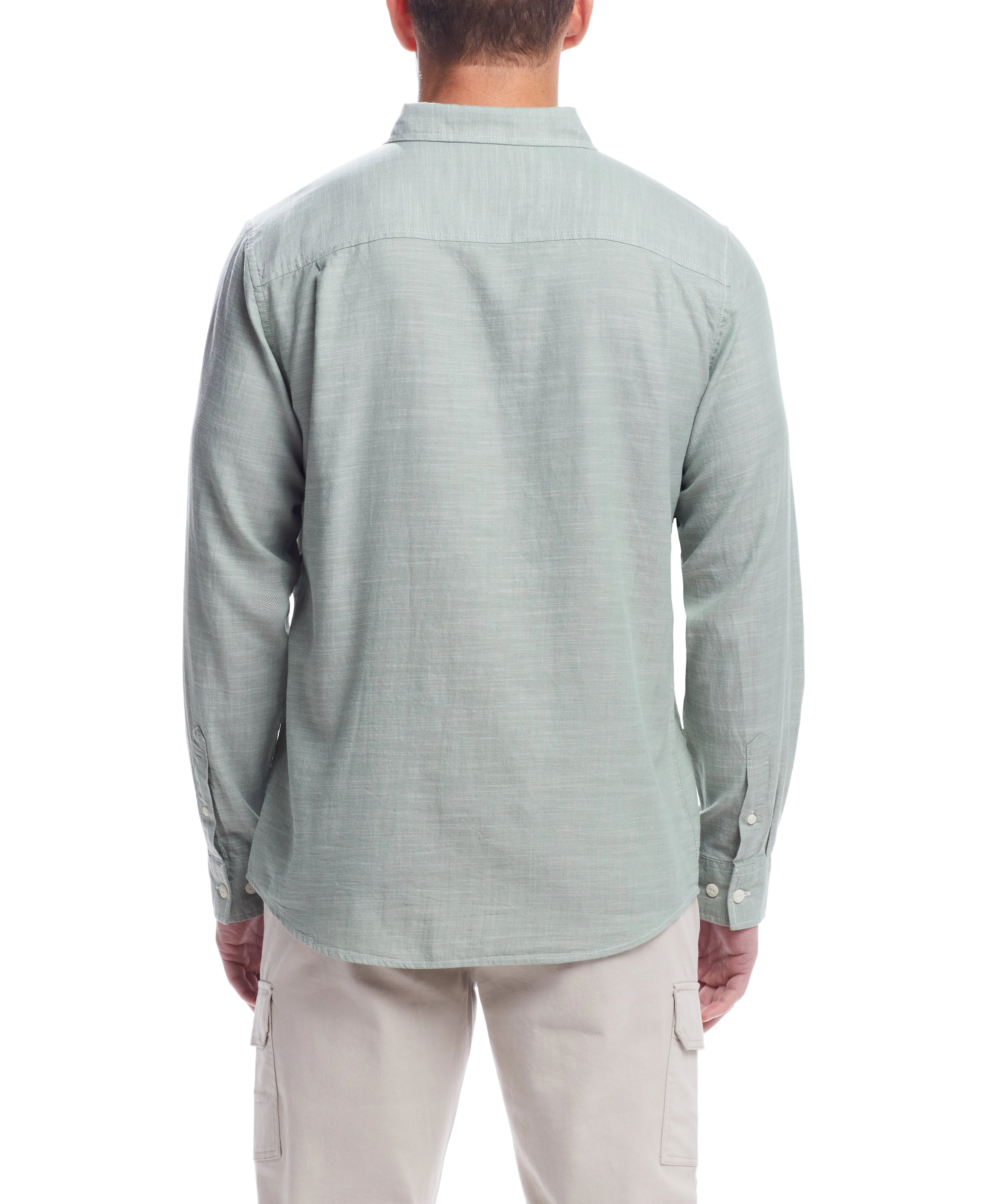 Hot Deal Weatherproof Vintage Men's L/S Solid Cotton Twill Shirt  Limited Availability!