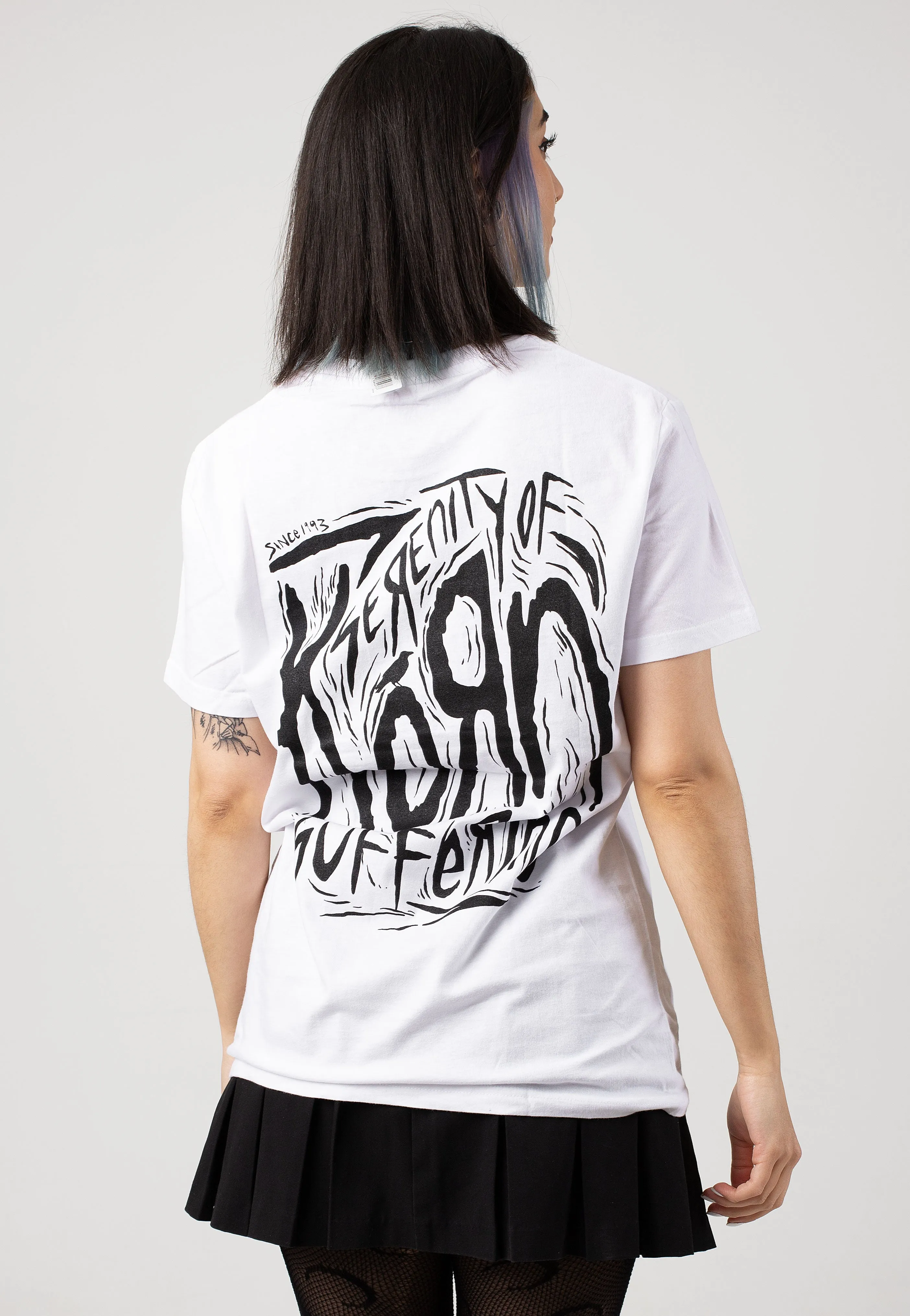 Korn - Scratched Type White - T-Shirt