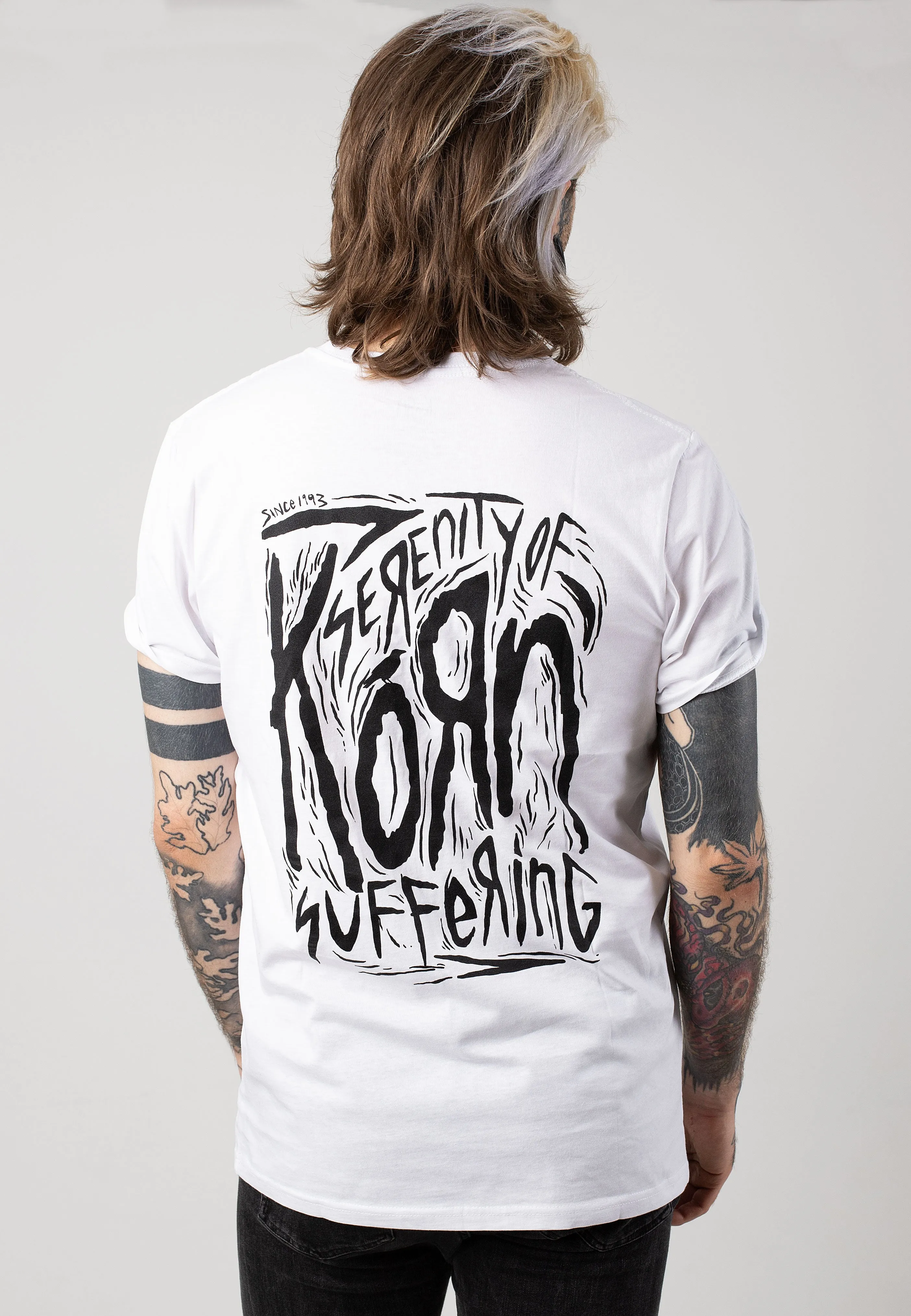 Korn - Scratched Type White - T-Shirt