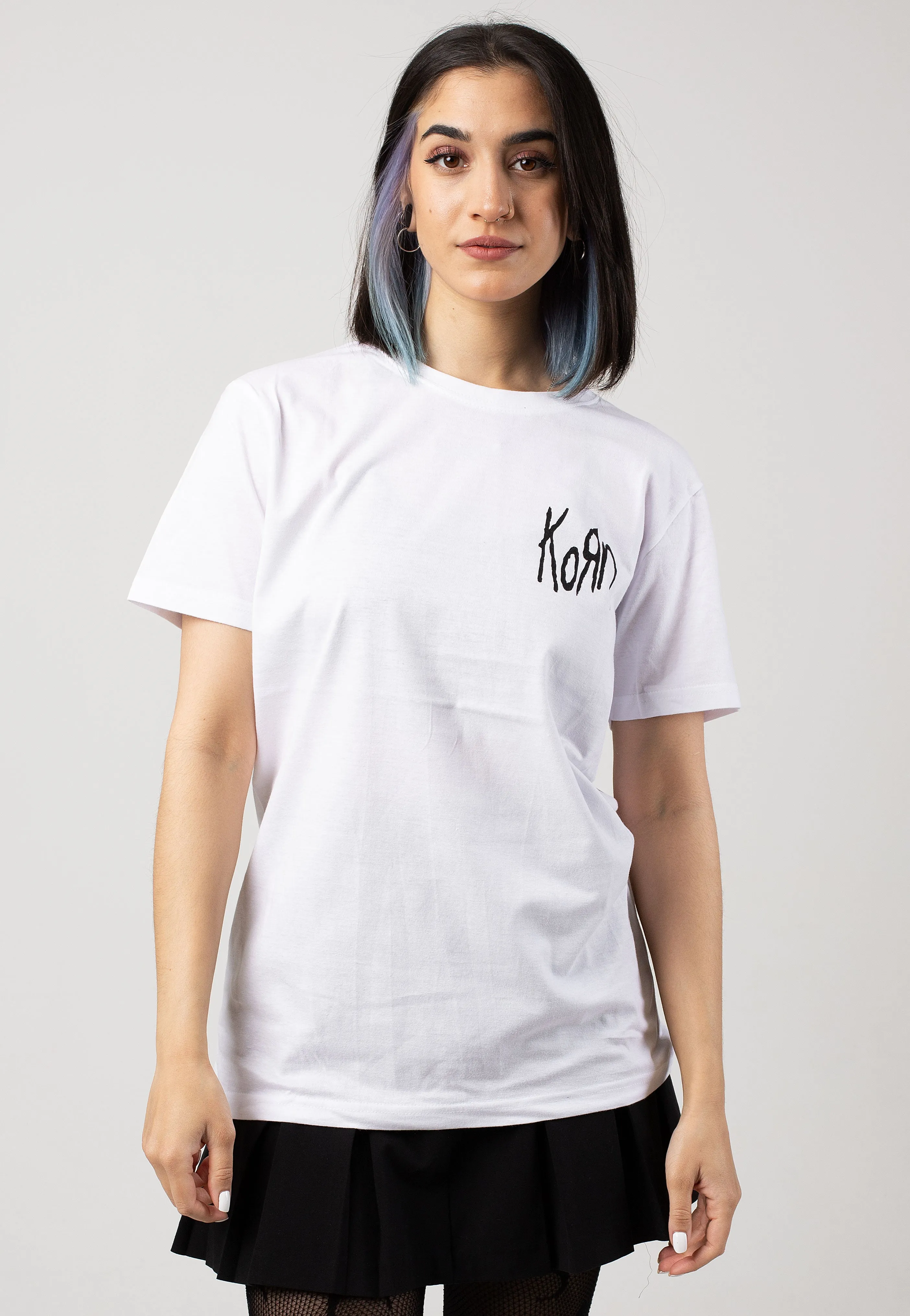 Korn - Scratched Type White - T-Shirt