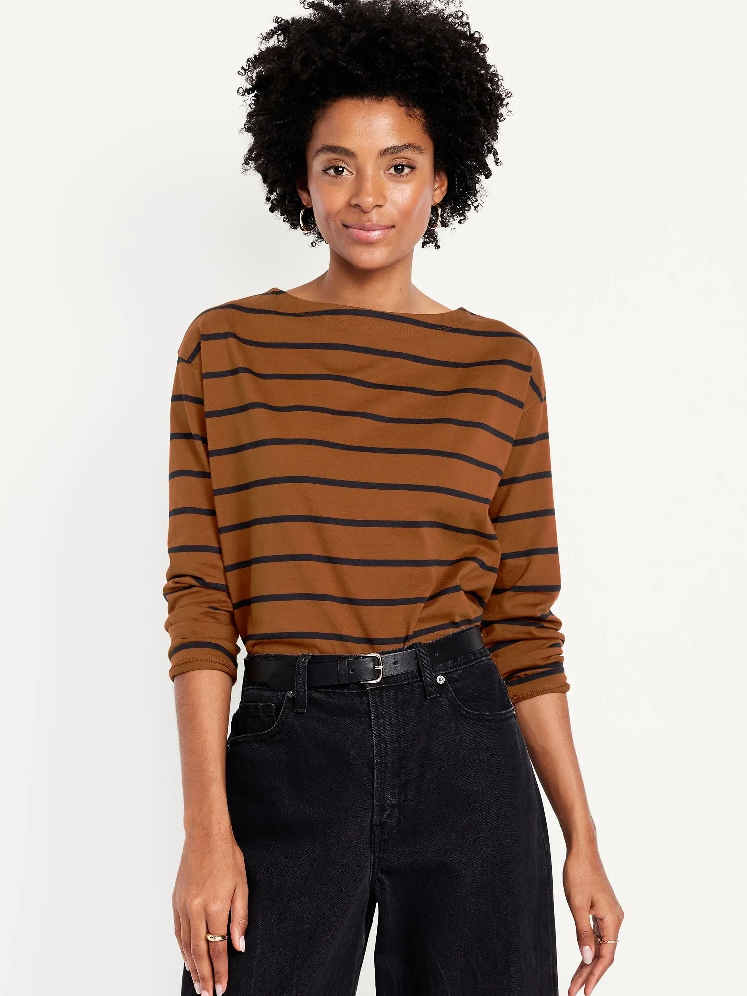 Long-Sleeve Mariner Loose T-Shirt