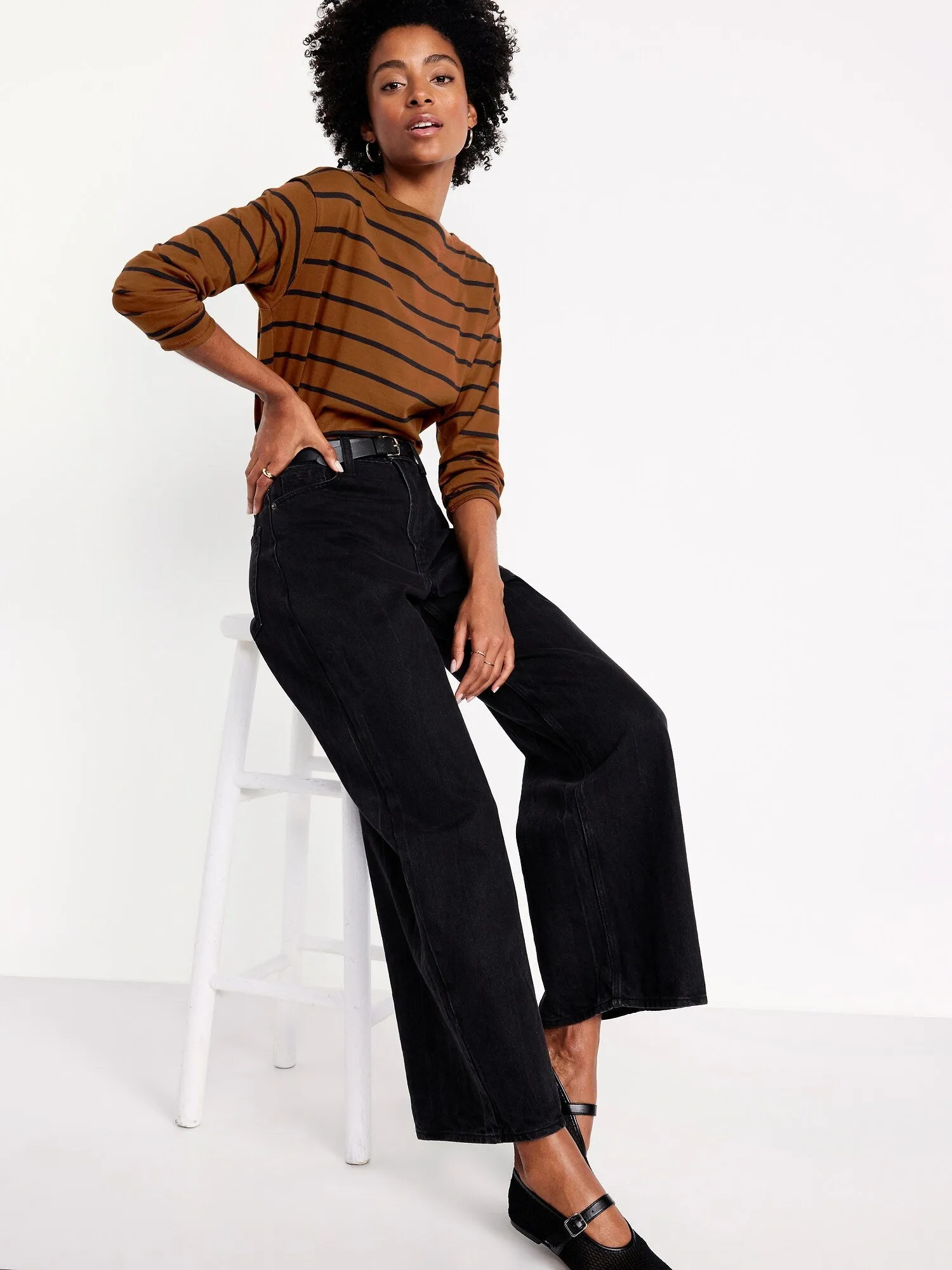 Long-Sleeve Mariner Loose T-Shirt