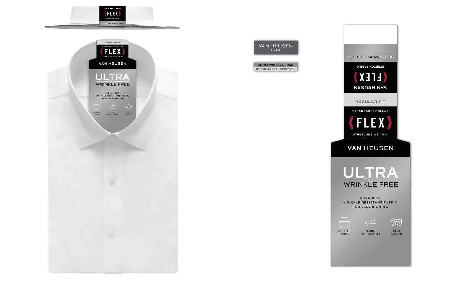 Luxury Feel Van Heusen Regular Fit Ultra Wrinkle Free Stretch FLEX Solid  Limited Stock!