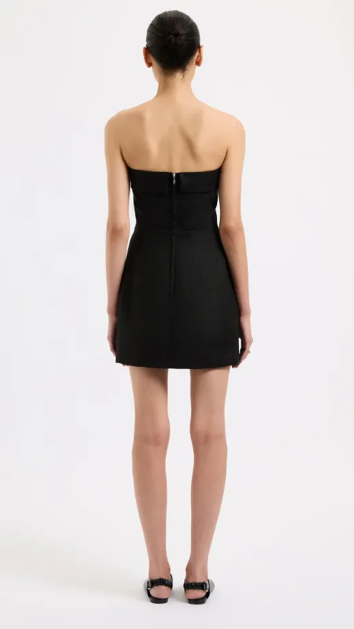 Lyra Linen Dress - Black Billy J