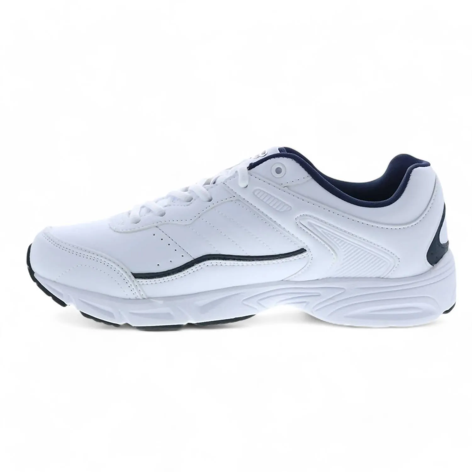 Men's Memory Sportland Running Shoe In White/fila Navy/metallic Silver