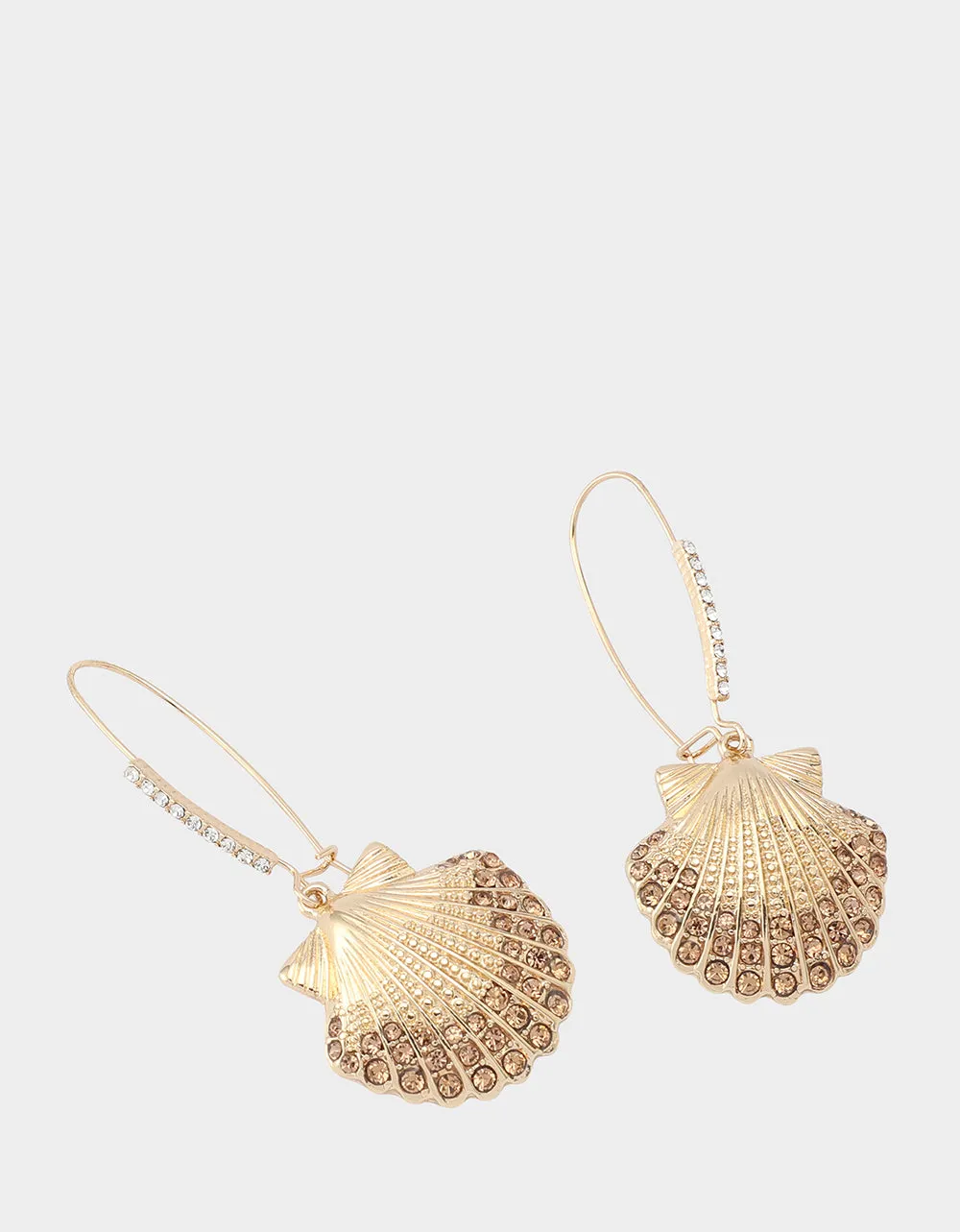 MERMAID JEWELS SHELL SHEPHERD HOOK EARRINGS GOLD Betsey Johnson