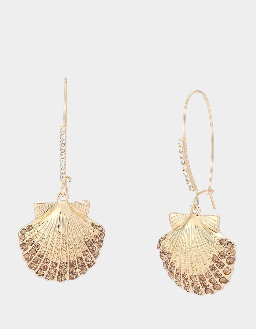 MERMAID JEWELS SHELL SHEPHERD HOOK EARRINGS GOLD Betsey Johnson