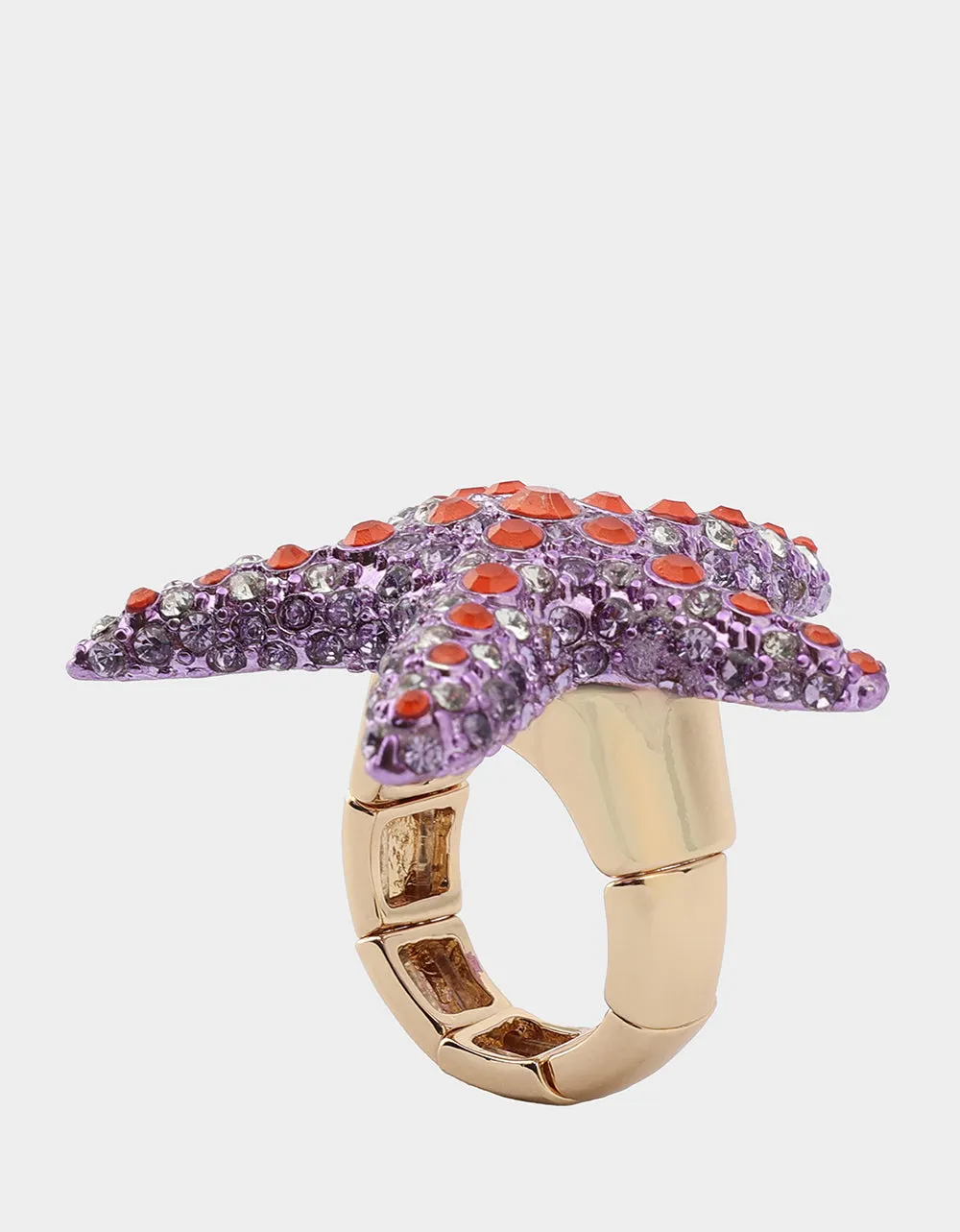 MERMAID JEWELS STARFISH STRETCH RING PURPLE Betsey Johnson