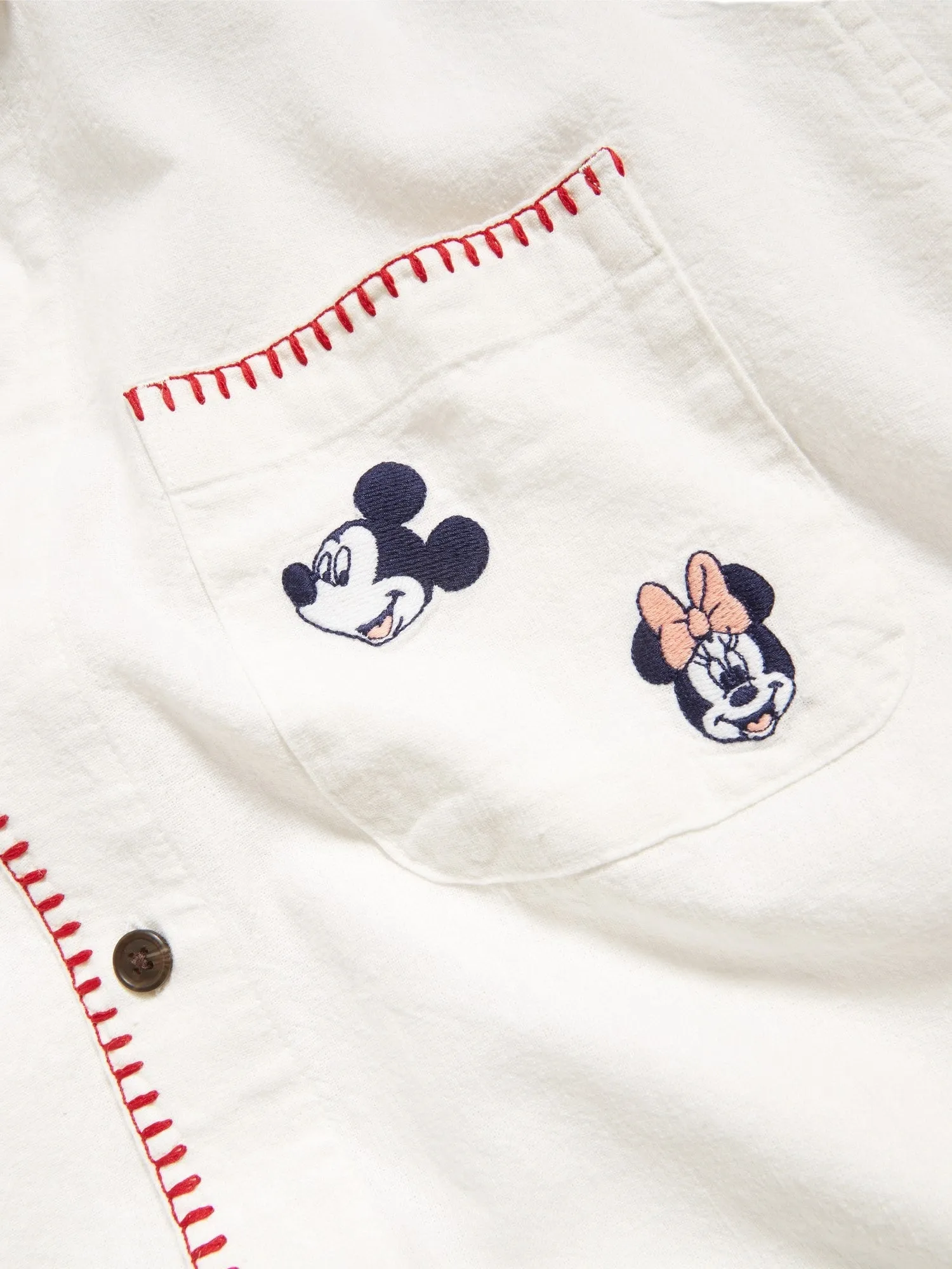 Old Navy x Disney Linen-Blend Cropped Utility Shirt