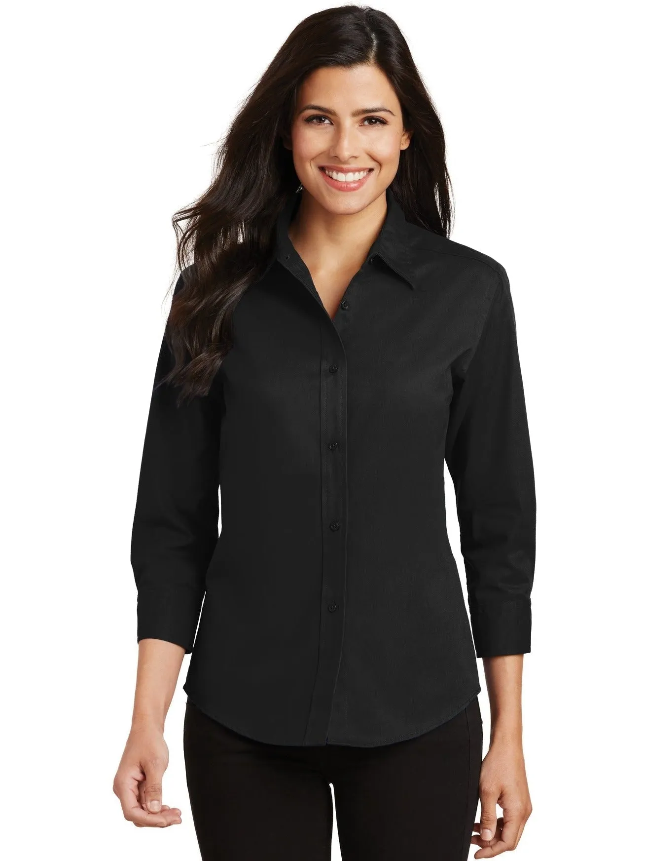 OUTLET-Port Authority Ladies 3/4-Sleeve Easy Care