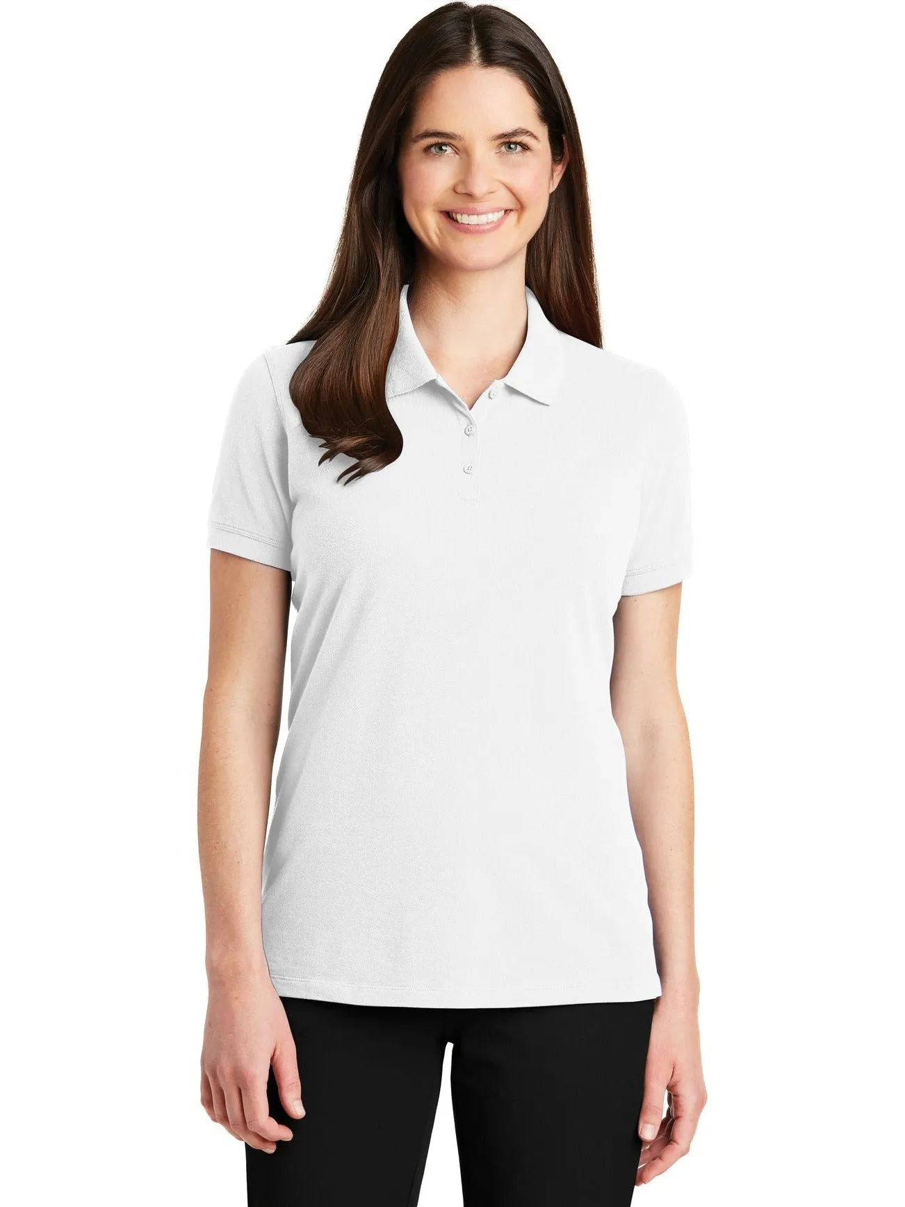 OUTLET-Port Authority Ladies EZCotton Pique Polo