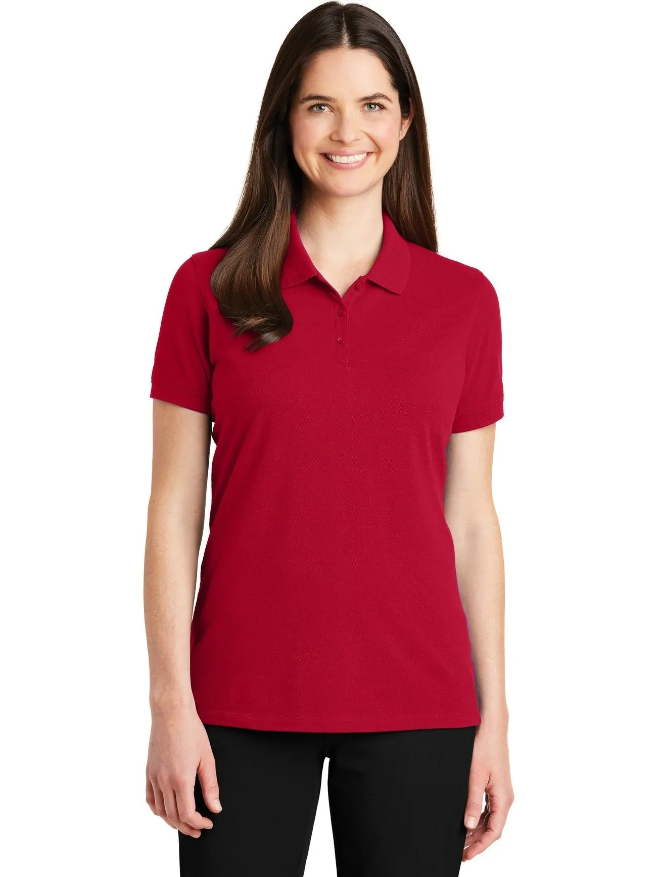 OUTLET-Port Authority Ladies EZCotton Pique Polo