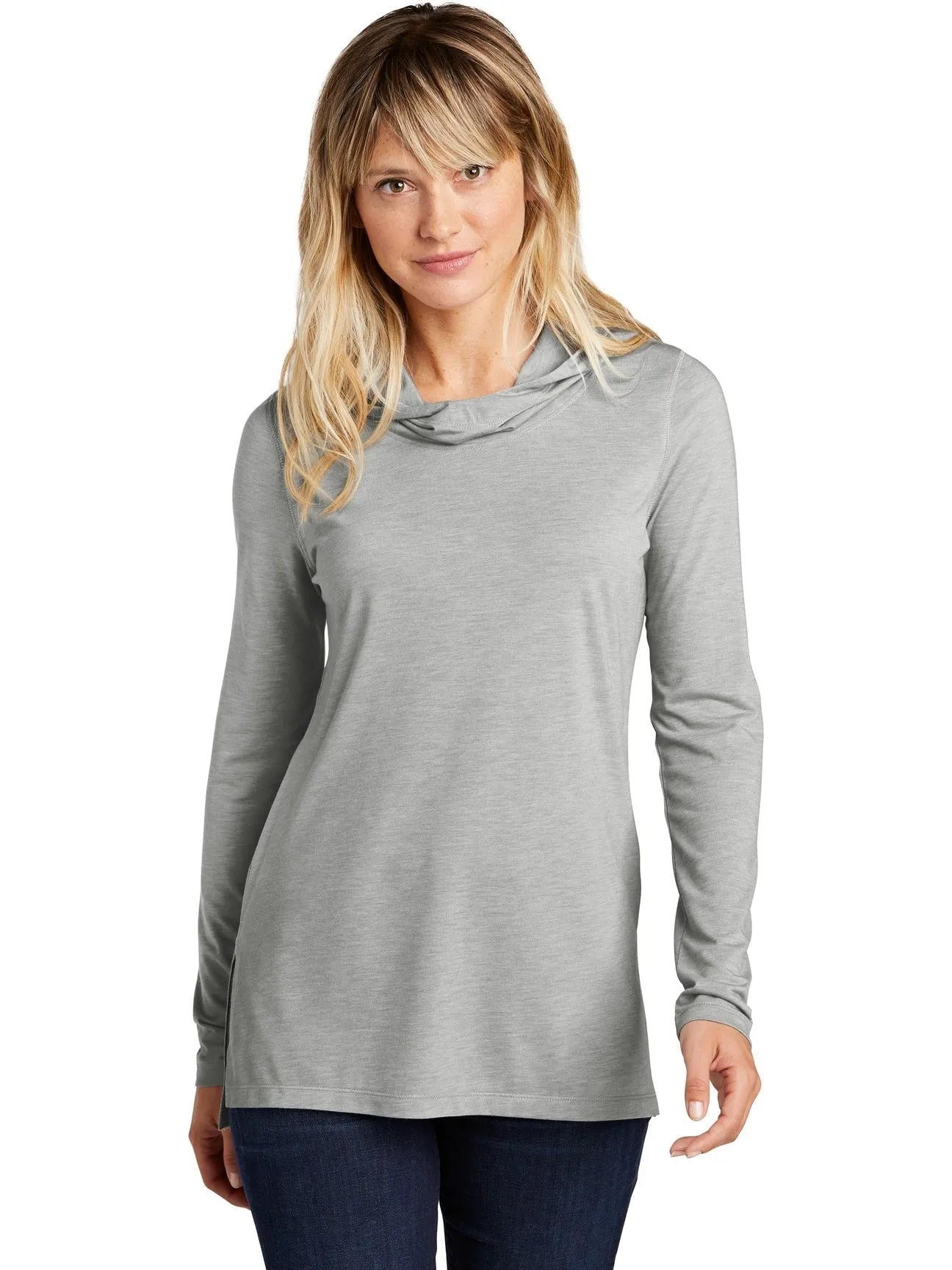 OUTLET-Sport-Tek Ladies Tri-Blend Wicking Long Sleeve Hoodie