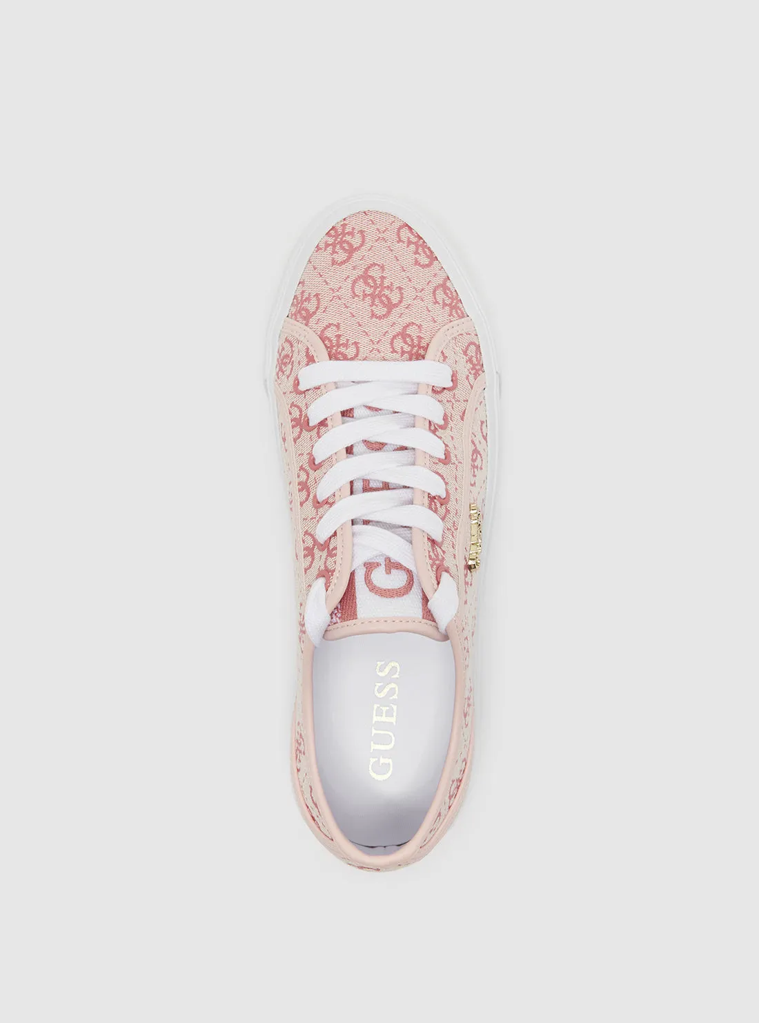 Pink Logo Jelexa Low Top Sneakers Guess