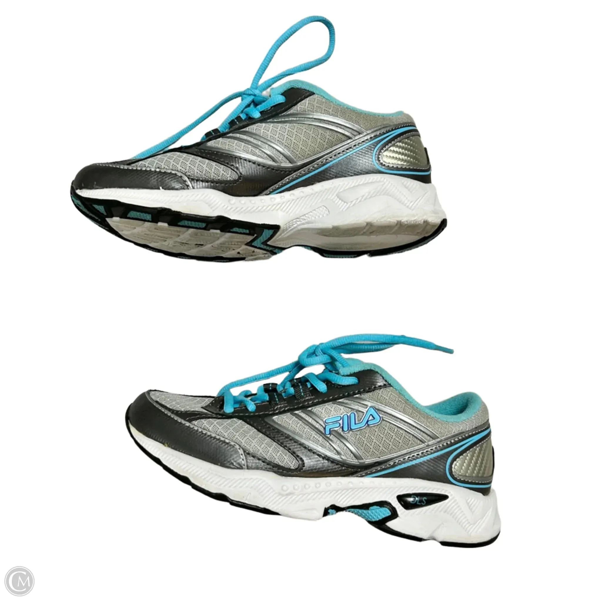 Shoes Athletic By Fila In Blue & Grey, Size: 7