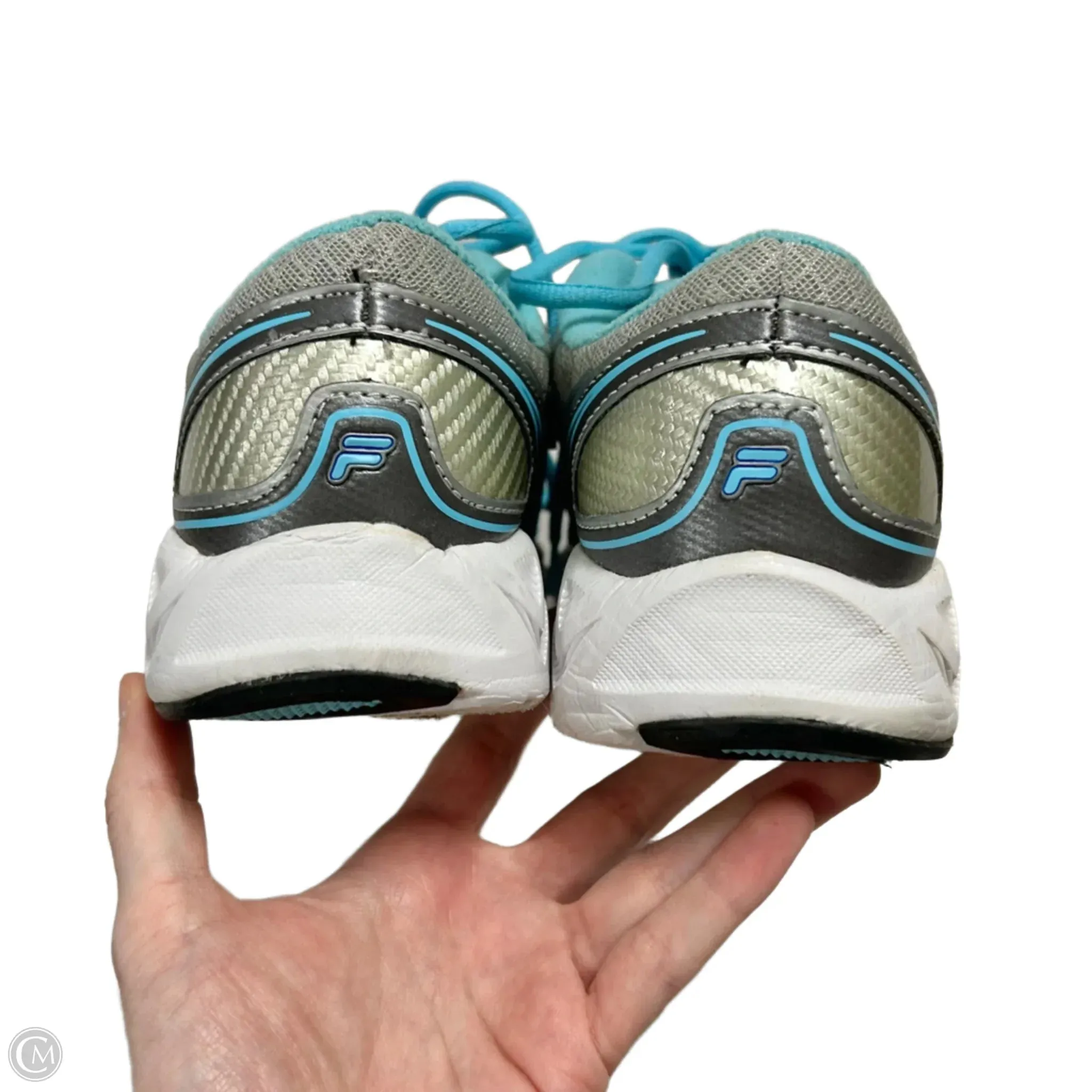 Shoes Athletic By Fila In Blue & Grey, Size: 7