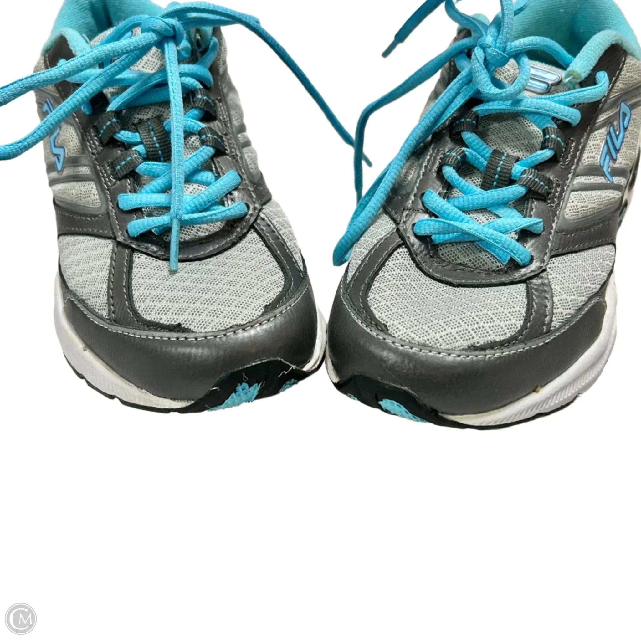 Shoes Athletic By Fila In Blue & Grey, Size: 7