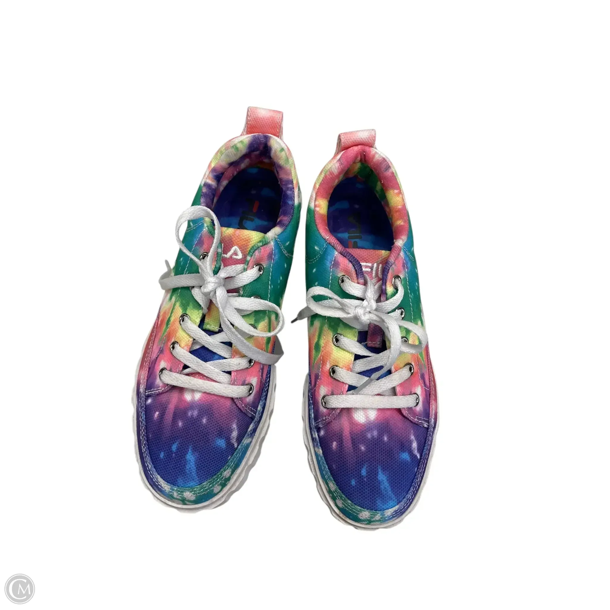 Shoes Athletic By Fila In Rainbow Print, Size: 8.5