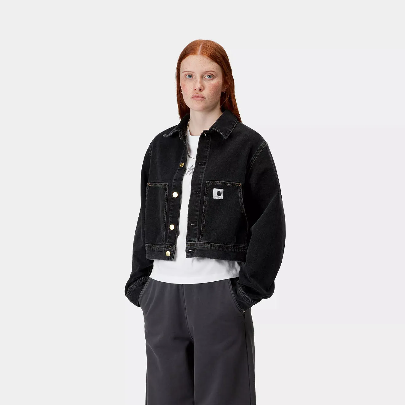 Top Rated Carhartt WIP Womens Arca jacket Black Stone Washed  Last Chance!