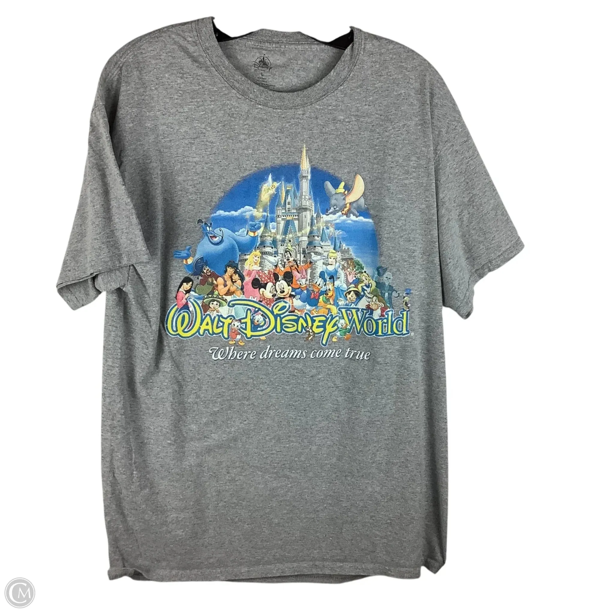 Top Short Sleeve Basic By Disney Store In Grey, Size: L