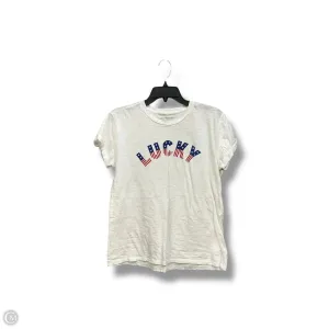 Top Short Sleeve By Lucky Brand In White, Size: S