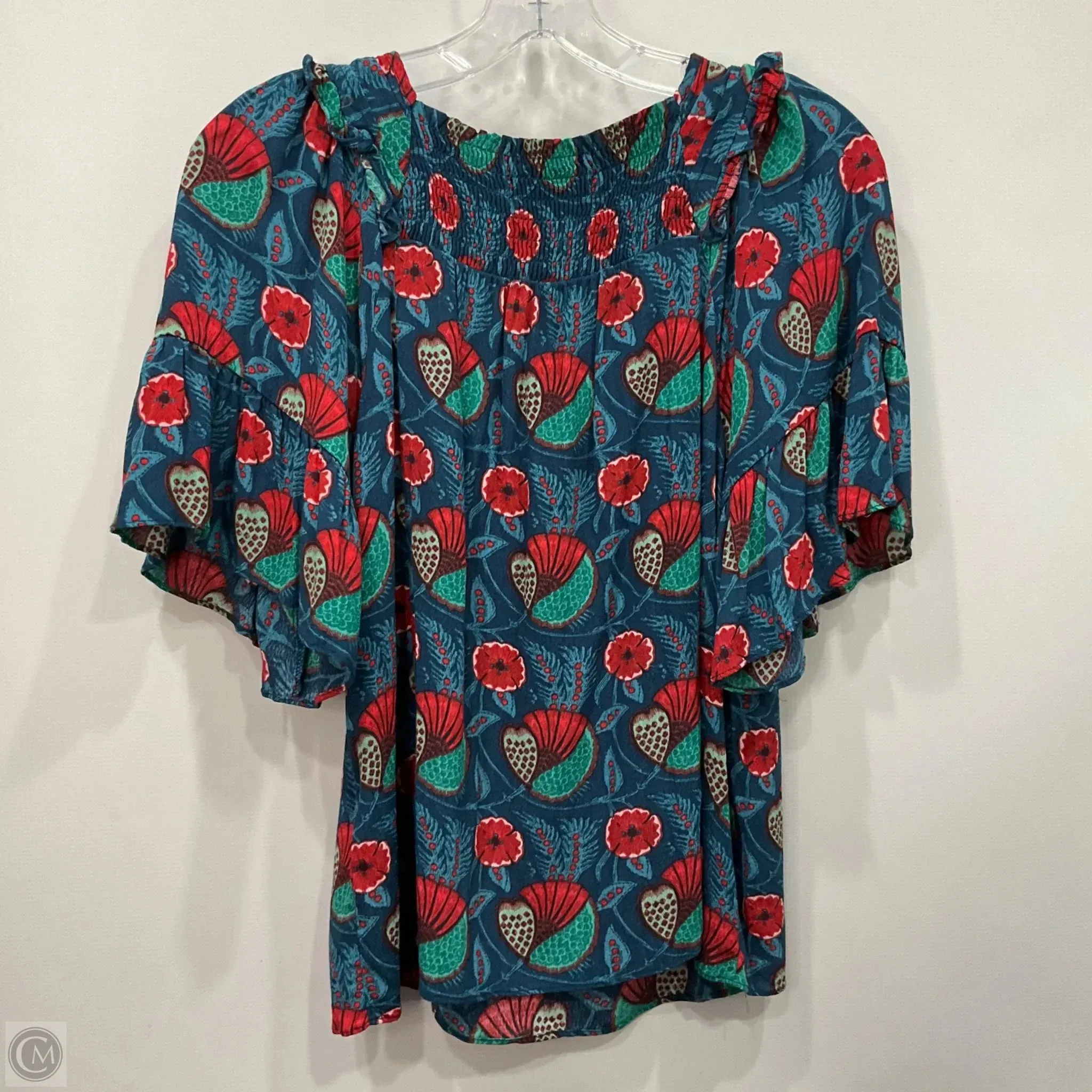Top Short Sleeve By Maeve In Blue & Red, Size: Xs