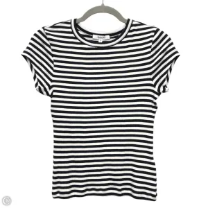Top Short Sleeve By Splendid In Black & White, Size: Xs