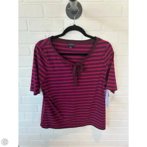 Top Short Sleeve By Talbots In Pink & Purple, Size: L