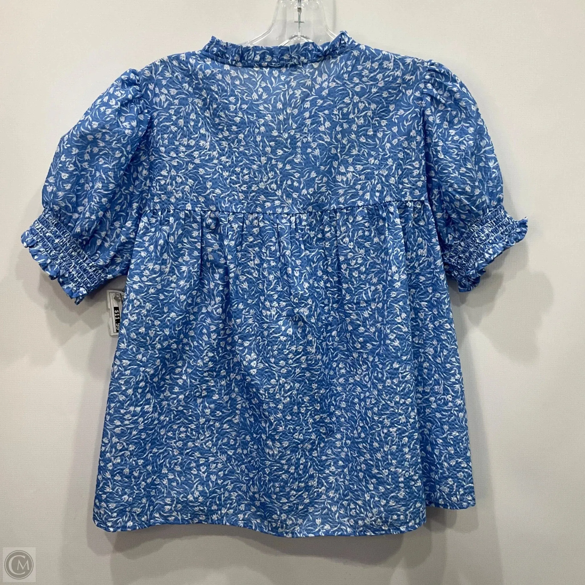 Top Short Sleeve By Thml In Blue, Size: S