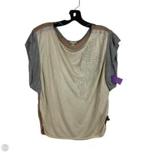 Top Short Sleeve By Tiny In Tan, Size: Xs
