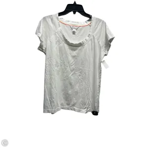 Top Short Sleeve Designer By Lilly Pulitzer In White, Size: Xl