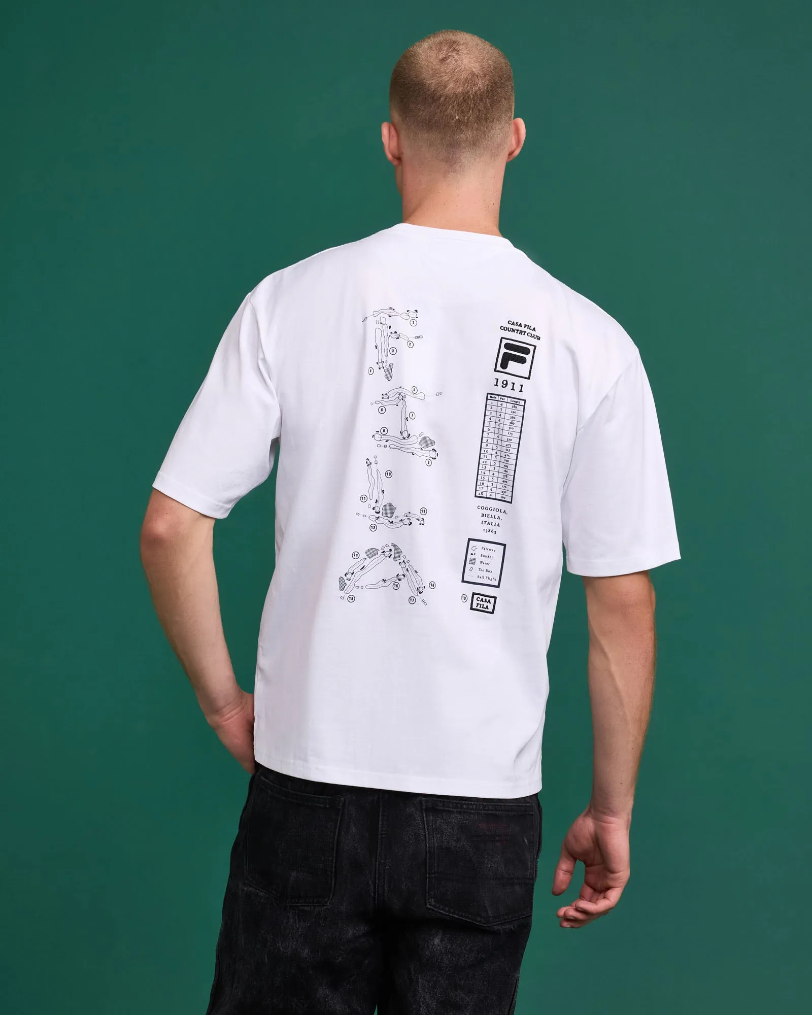 Unisex Golf Course Map Tee -FILA