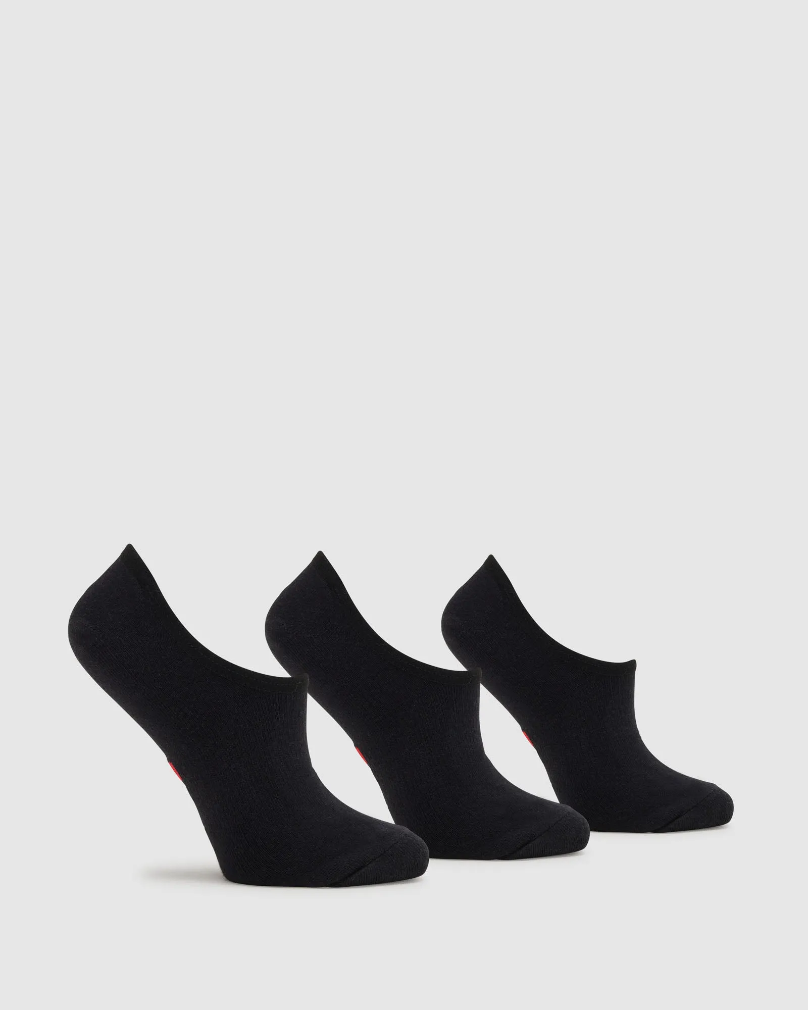 Unisex No Show Socks 3pk Black -FILA
