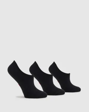 Unisex No Show Socks 3pk Black -FILA