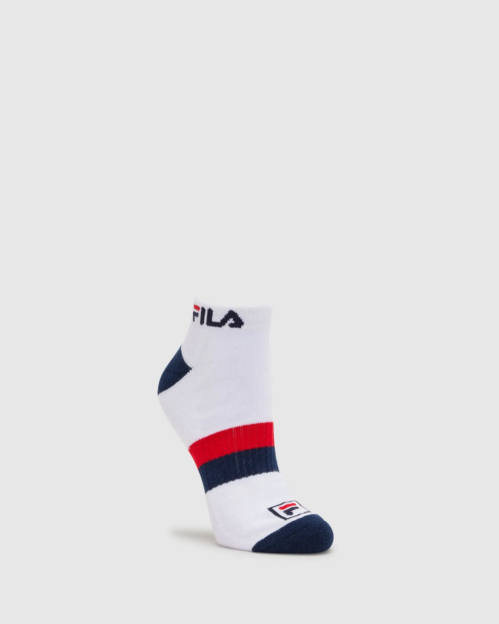Unisex Ped Socks 3pk White -FILA