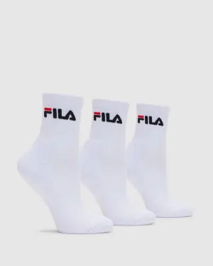 Unisex Qtr Crew Socks 3pk -FILA