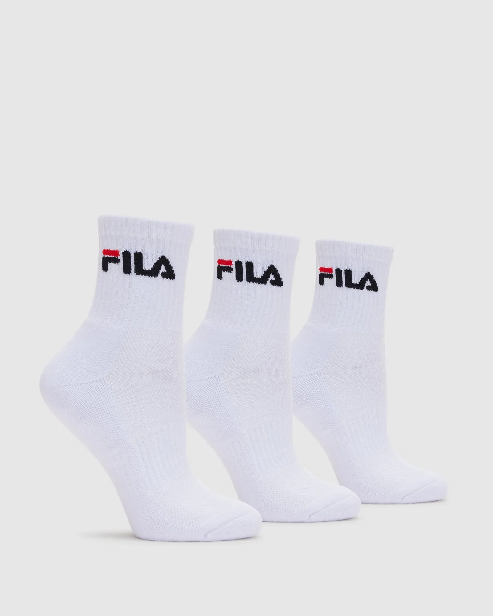 Unisex Qtr Crew Socks 3pk -FILA