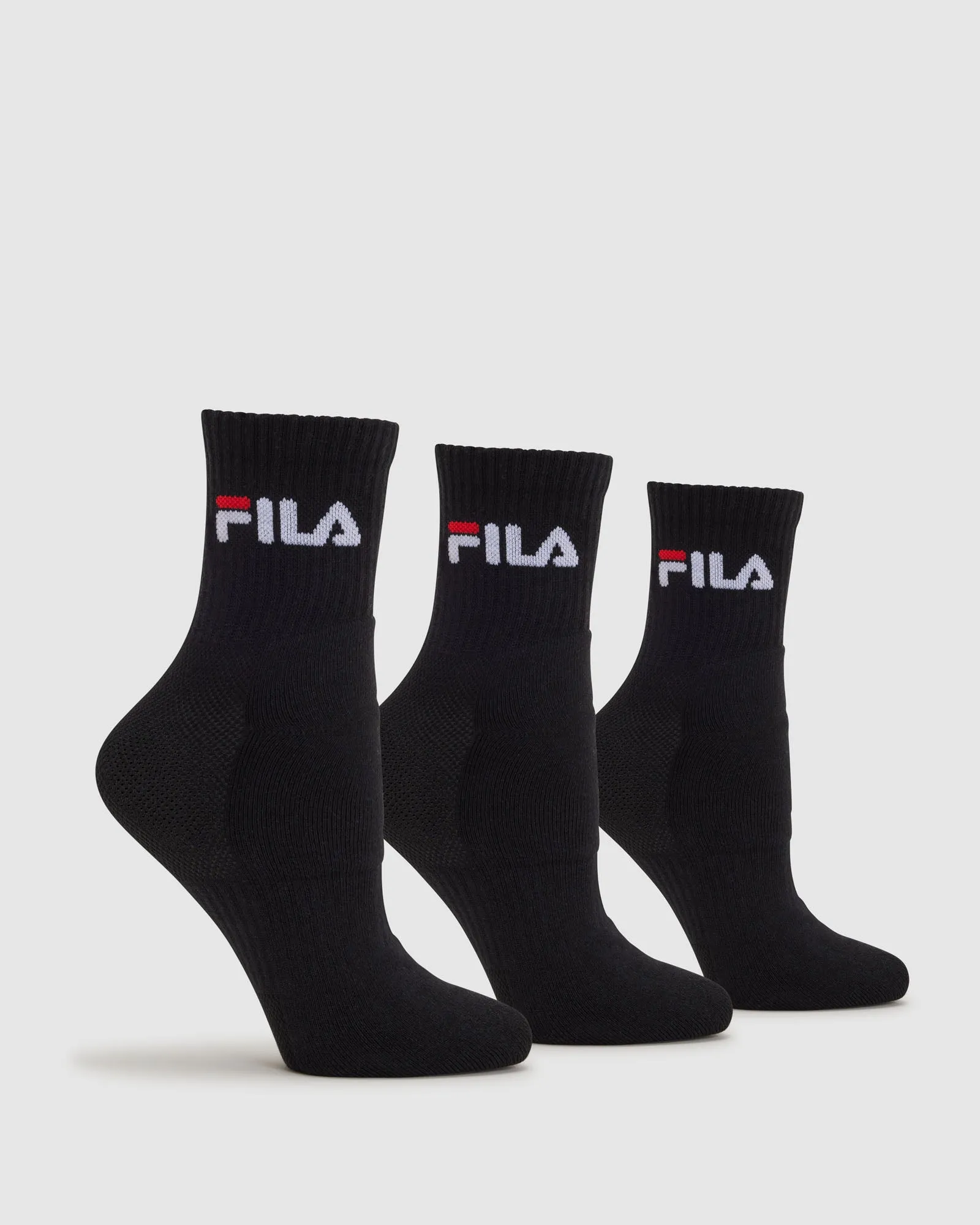 Unisex Qtr Crew Socks 3pk -FILA