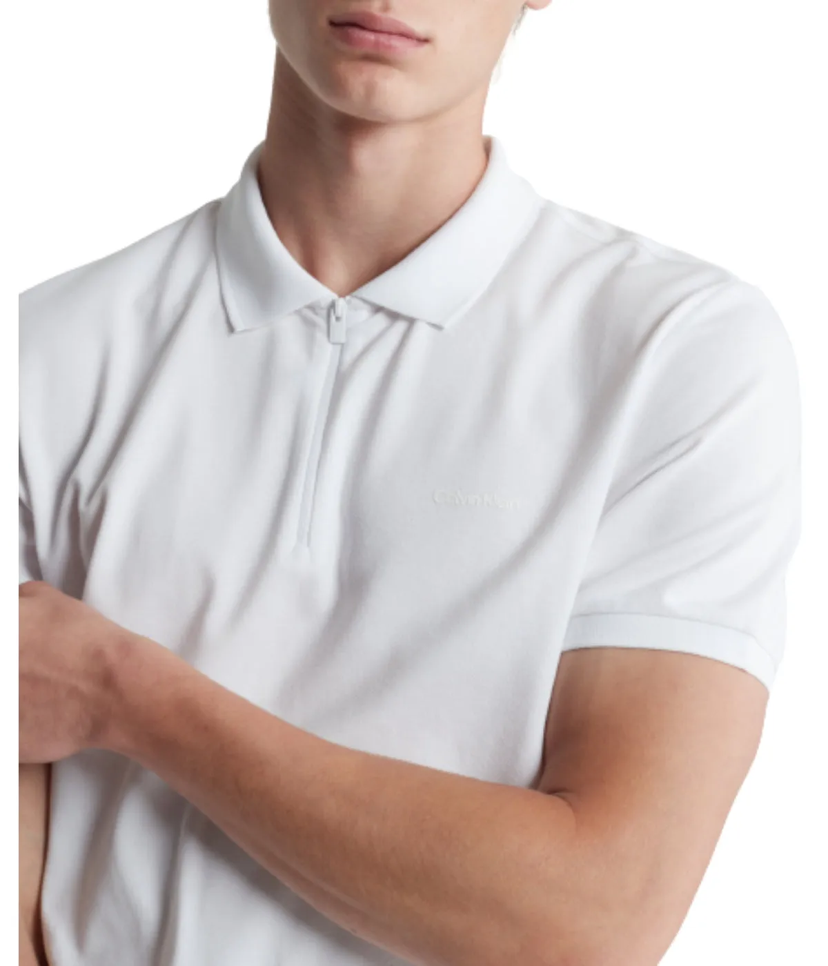 VIP Favorite Ss Tech Zip Polo White  Limited Stock!