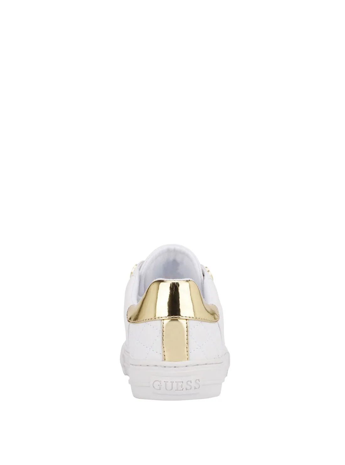 White Gold Loven Low-Top Sneakers Guess